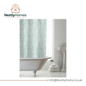 Countryclub Peva Shower Curtain with Hooks Boho Waves
