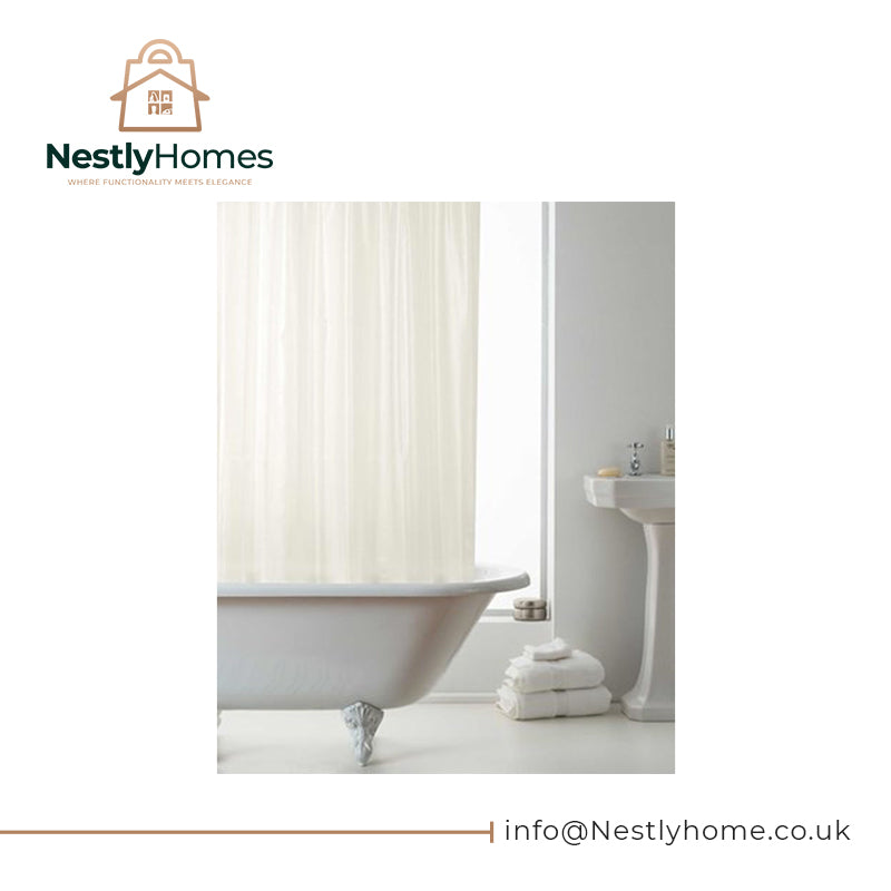 Countryclub Peva Shower Curtain with Hooks Embossed