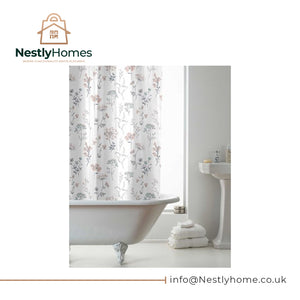 Countryclub Peva Shower Curtain with Hooks Fleur