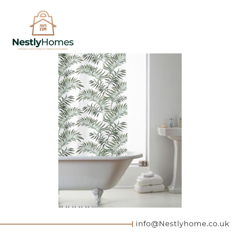 Countryclub Peva Shower Curtain with Hooks Leaf