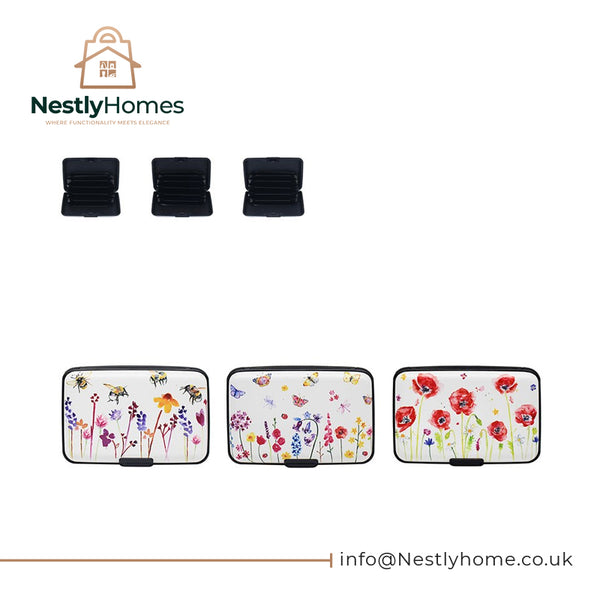 Credit Card Protectors Flowers 3 Assorted
