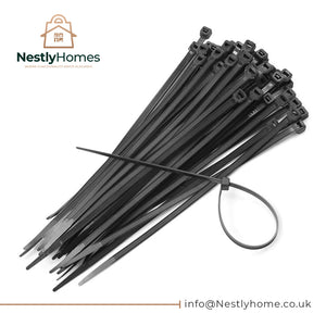 DEKTON BLACK CABLE TIES 60PC 4.8MMX200MM