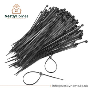 Dekton Cable Ties Black 100pcs 4.8mmx200mm