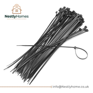 Dekton Cable Ties Black 100pcs 4.8mmx300mm