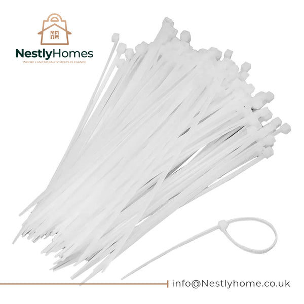 Dekton Cable Ties White 2.5mmx150mm 15pc