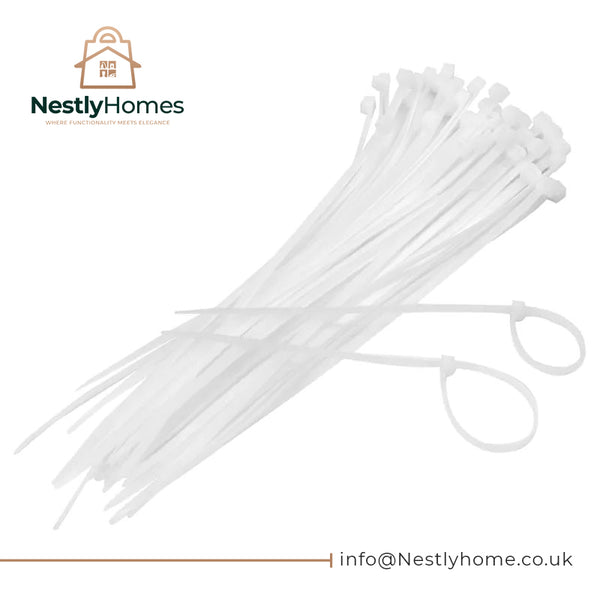 Dekton Cable Ties White 4.8mmx200mm 60pc