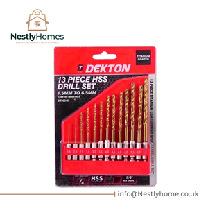 Dekton Drill Shank Hss 13pc Set 1/4 Inch