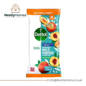 DETTOL WIPES MULTI PURPOSE PEACH 50S
