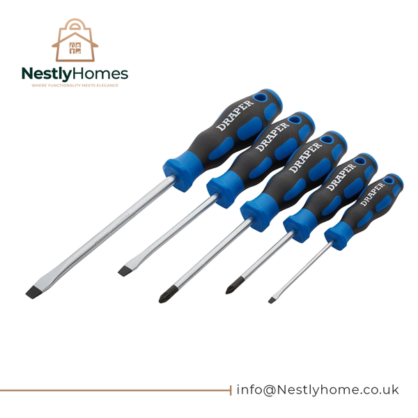 Draper Soft Grip 5pc Screwdriver Set
