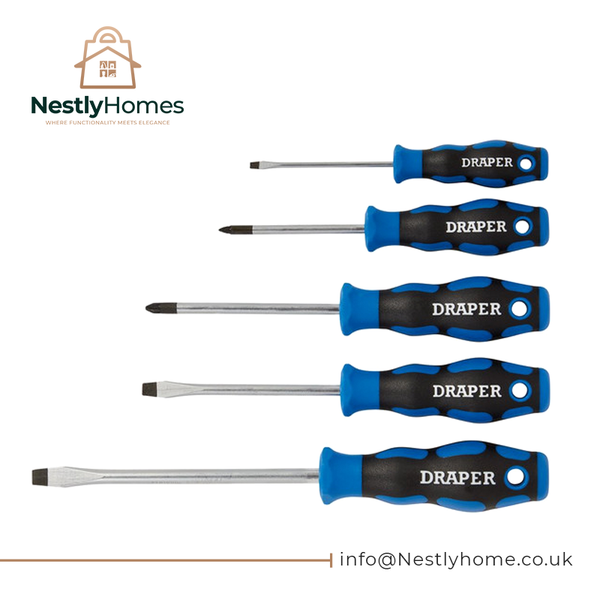 Draper Soft Grip 5pc Screwdriver Set