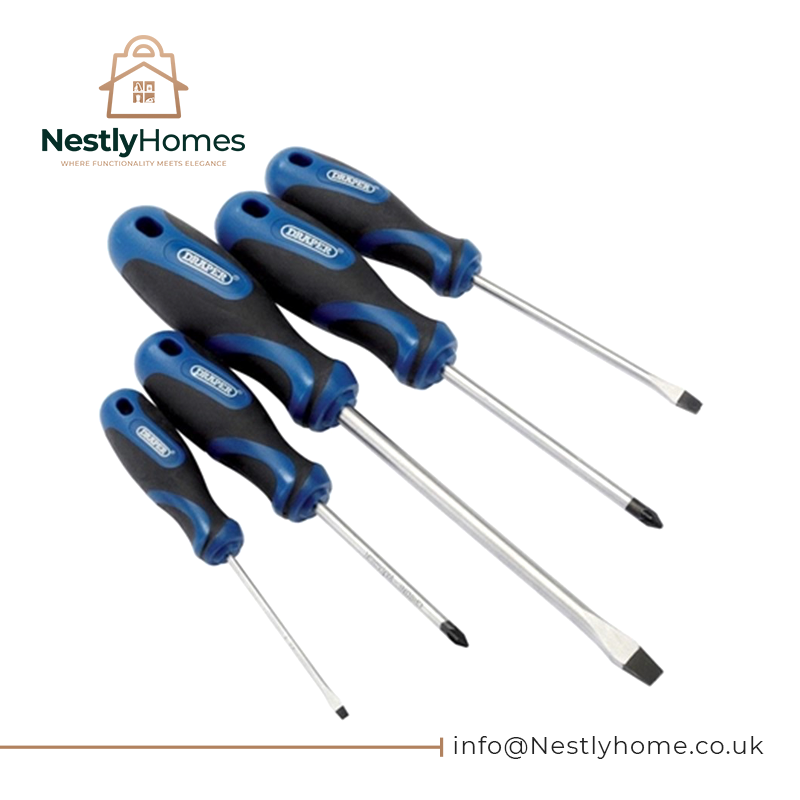 Draper Soft Grip 5pc Screwdriver Set