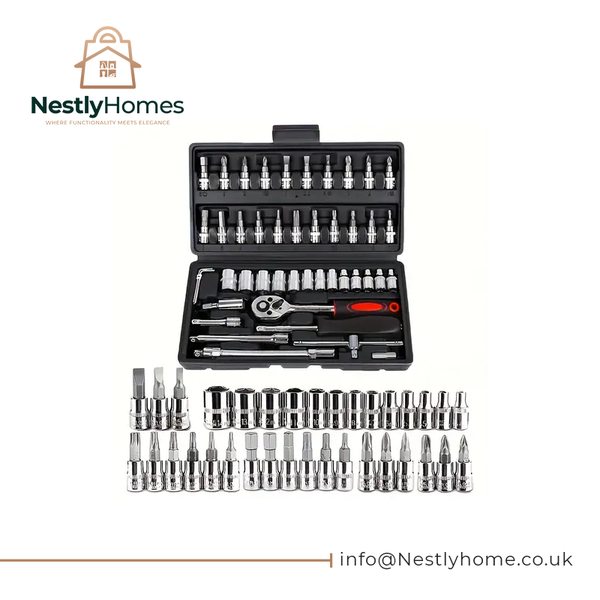 Draper Socket Set 1/4" Square Drive 46pc