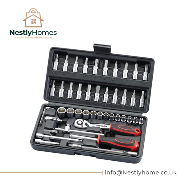 Draper Socket Set 1/4" Square Drive 46pc