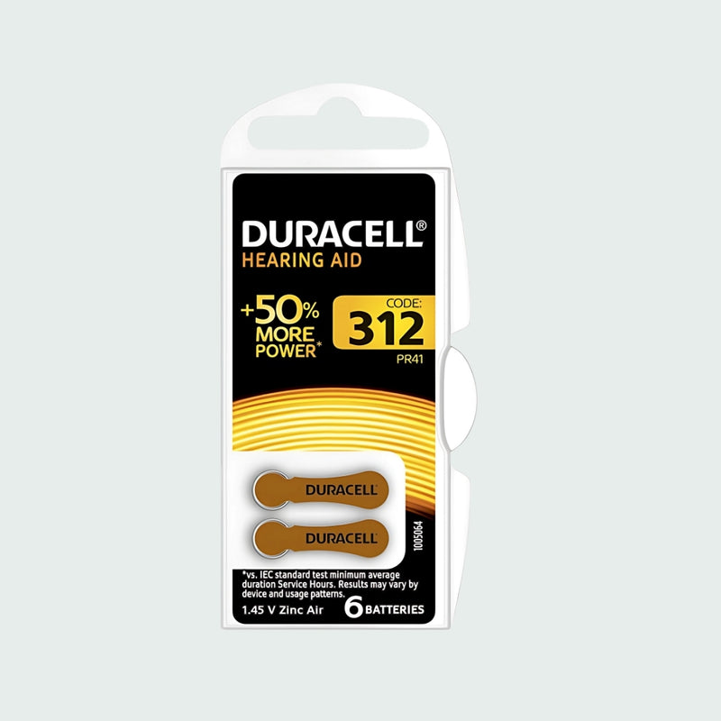 Duracell Hearing Aid Batteries Size 312