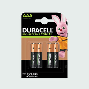 Duracell Rechargeable Ultra Aaa Batteries (Pack Of 4, 900Mah)