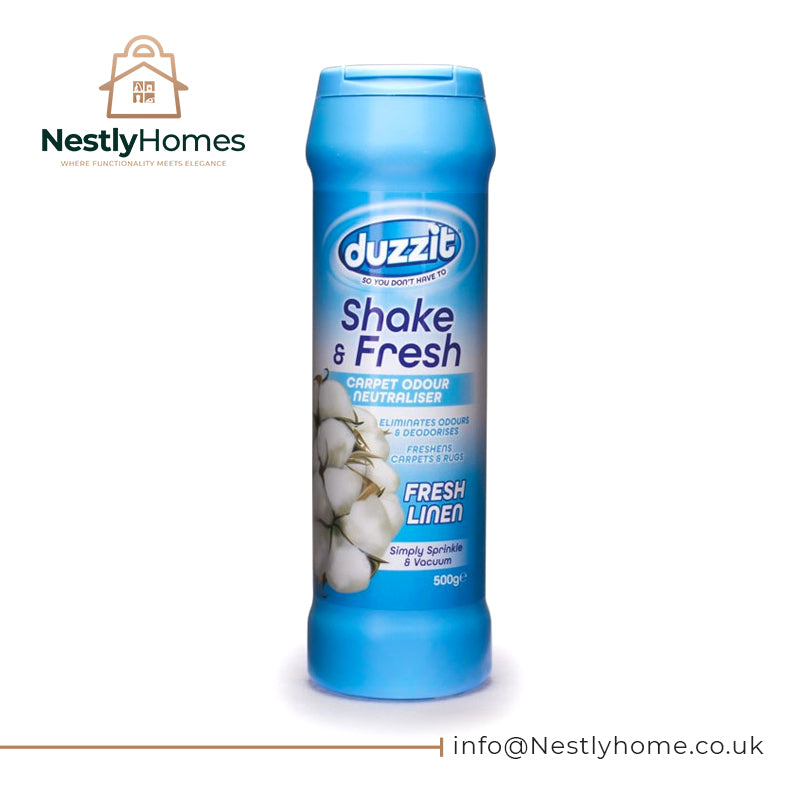 Duzzit Shake & Fresh Carpet Odour Fresh Linen 500g