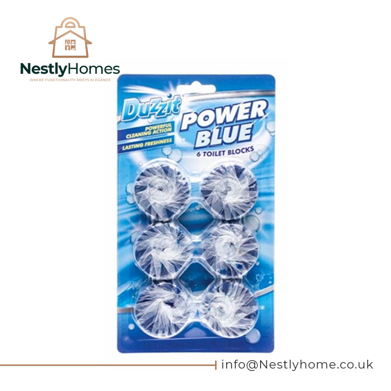 DUZZIT TOILET BLOCK POWER BLUE PK12