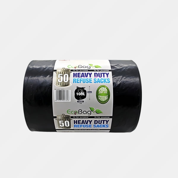 Ecobag Black Heavy Duty 50 Bag 100 Ltr