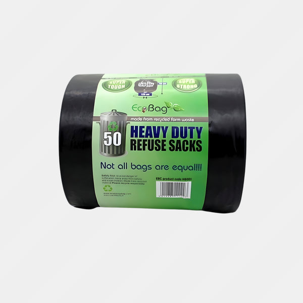 Ecobag Black Heavy Duty 50 Bag 50Ltr