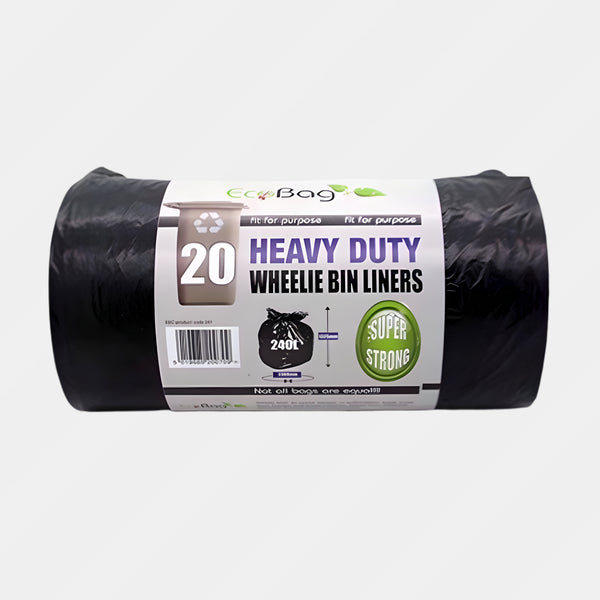 Ecobag Black Wheelie Bin 20 Bags 240 Ltr (Sp)