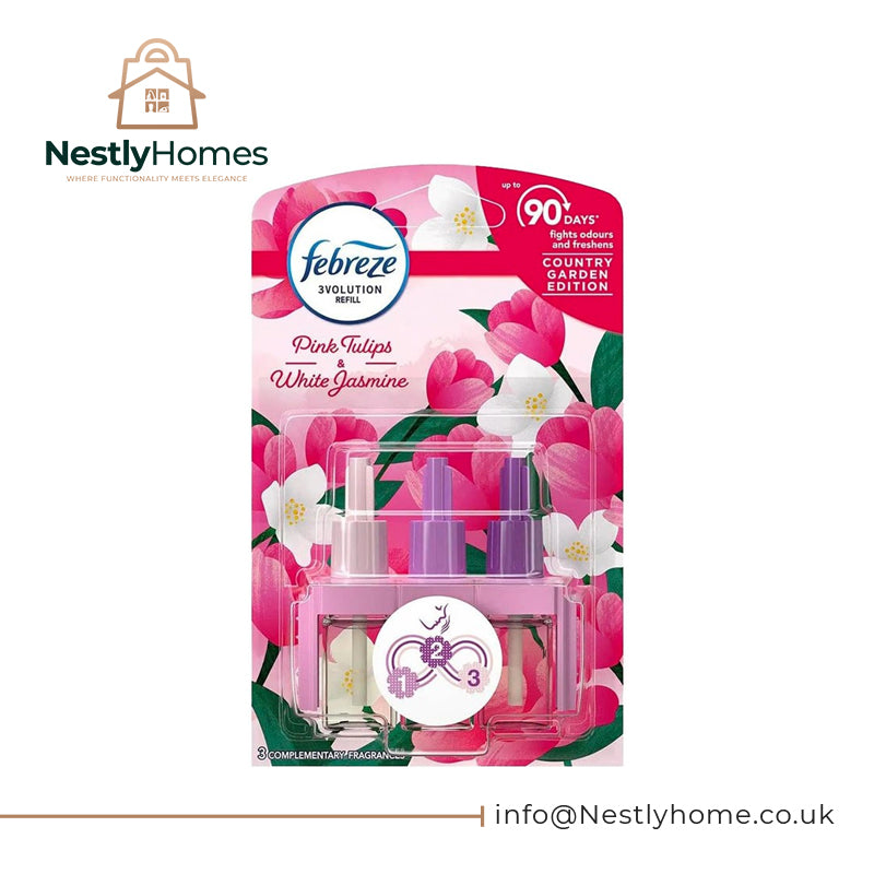 FEBREZE 3VOL REFILL PINK TULIPS & WHITE JASMINE 20ML PK6