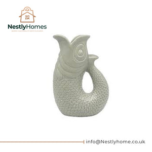 Fish Jug/vase White 26cm