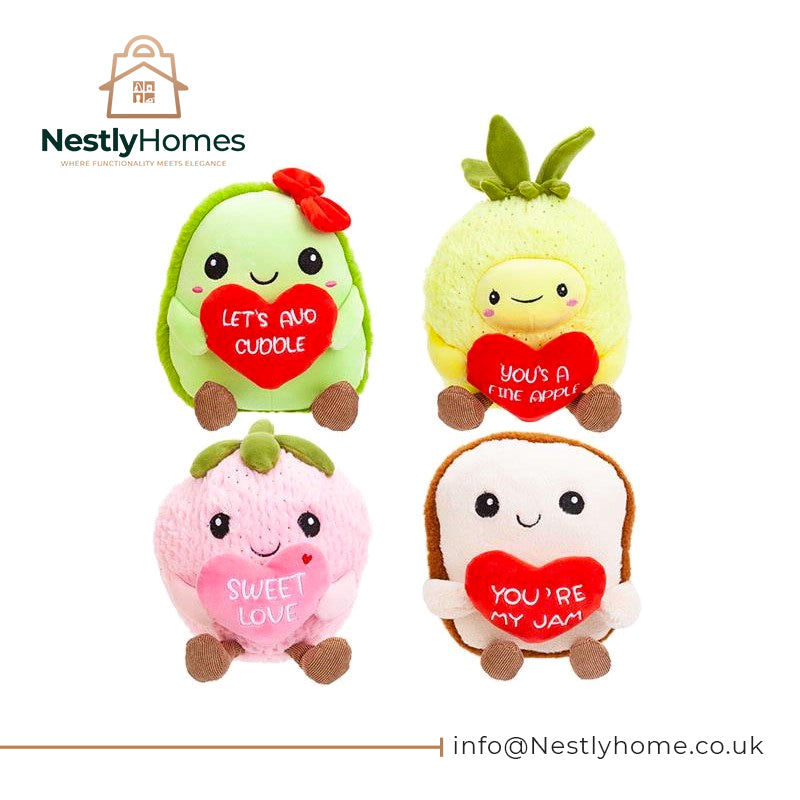 FOOD STUFF WITH LOVE HEART 25CM ASSORTED