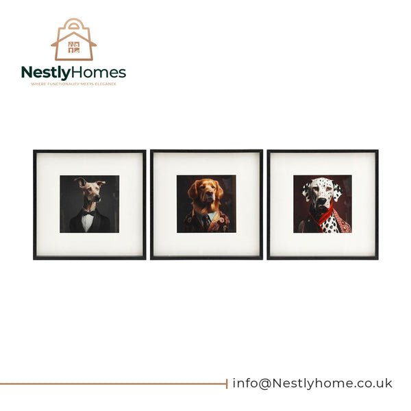 Framed Dog Print 40x40cm