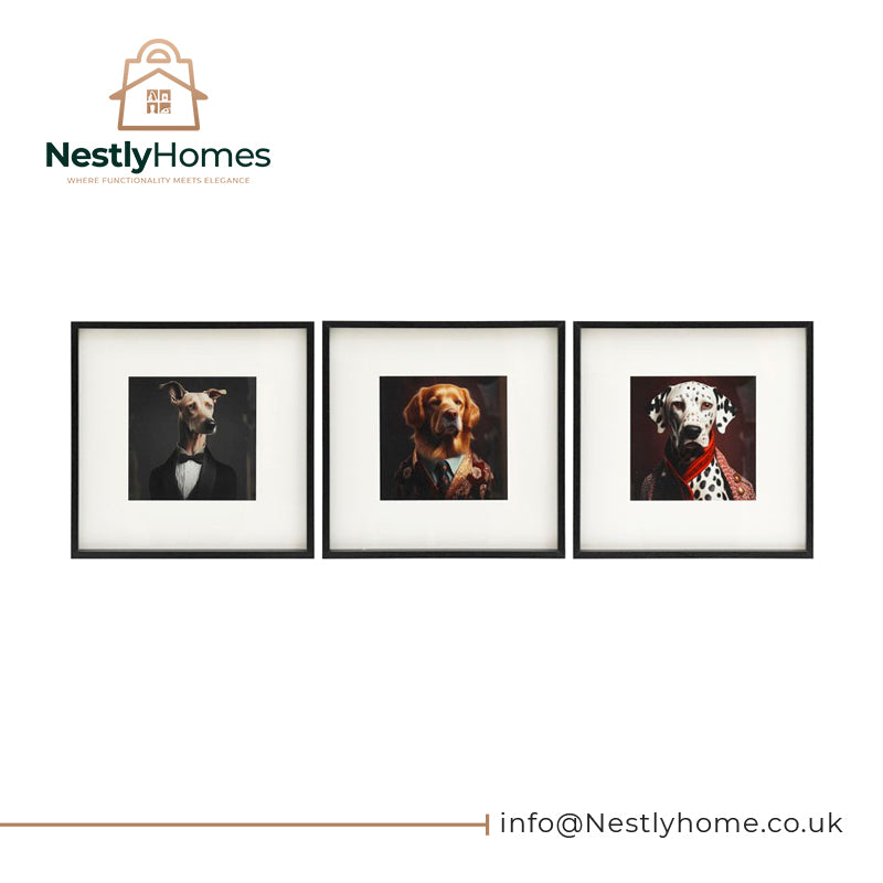 Framed Dog Print 40x40cm