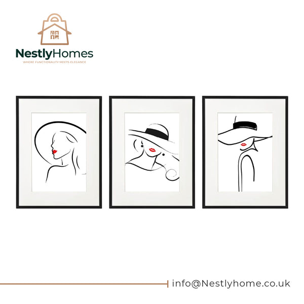 Framed Wall Art Lady 30x40