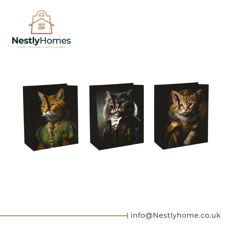 Gift Bag Cat Print 19x23cm