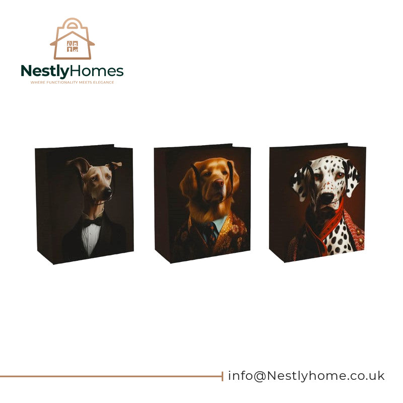 Gift Bag Dog Print 19x23cm