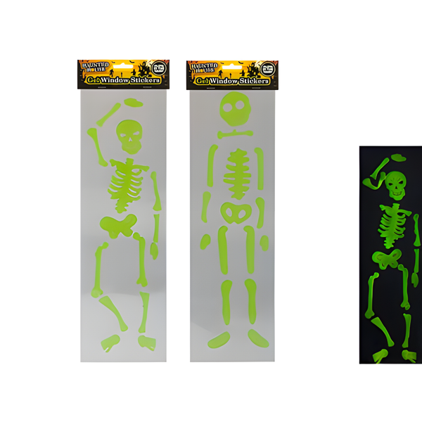 GLOW IN DARK GEL STICKERS SKELETON