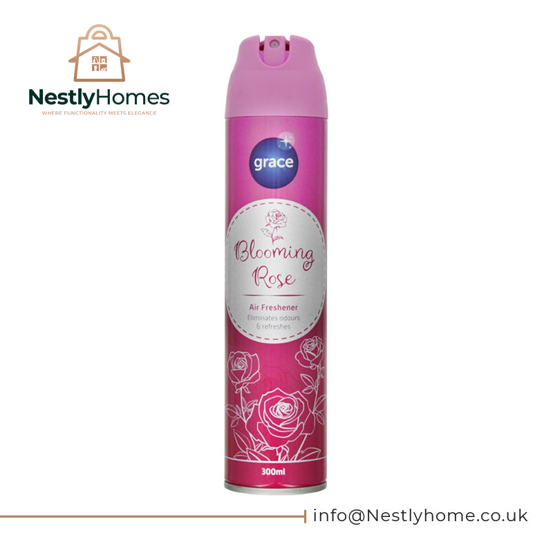 GRACE AIR FRESHENER BLOOMING ROSE 300ML PK12