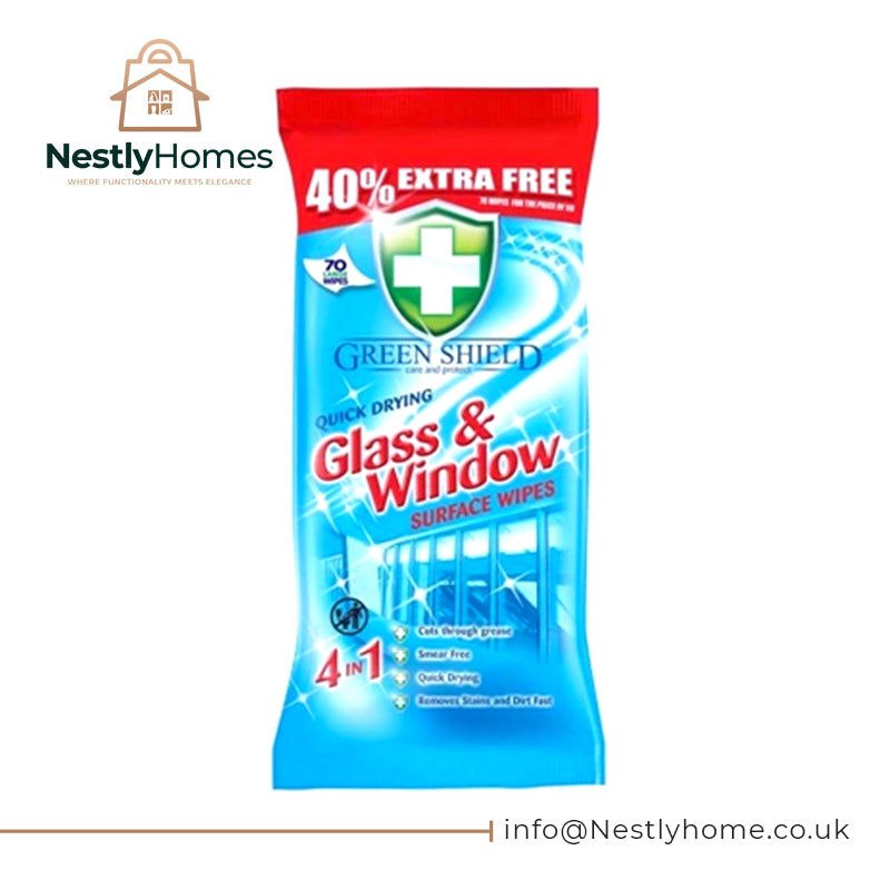 GREEN SHIELD GLASS WIPES 70S