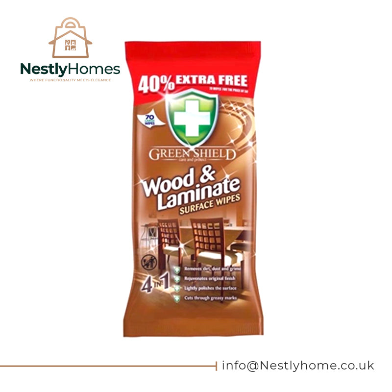 GREEN SHIELD WOOD & LAMINATE WIPES 70S
