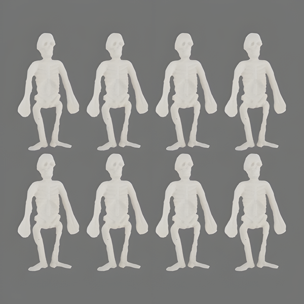 HALLOWEEN 6.5CM SKELETONS PACK OF 8