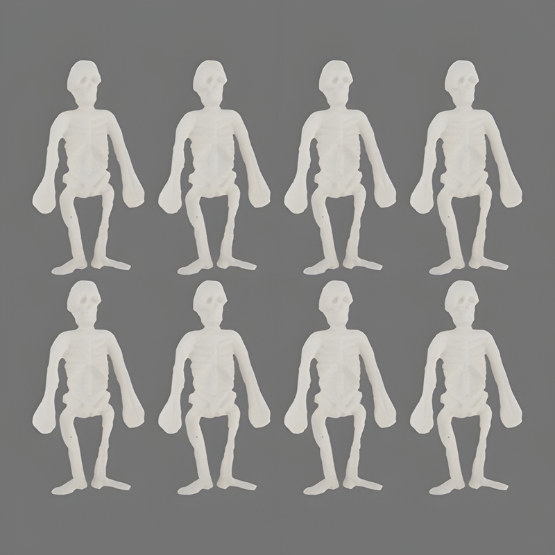 HALLOWEEN 6.5CM SKELETONS PACK OF 8