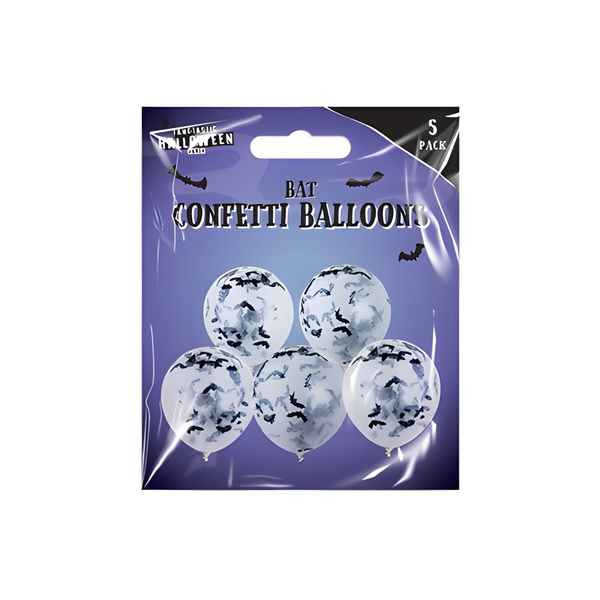 HALLOWEEN BAT CONFETTI BALLOONS 5
