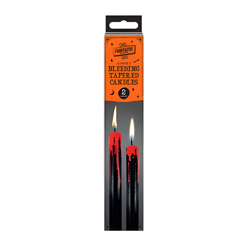 HALLOWEEN BLEEDING TAPERED CANDLES PACK 2
