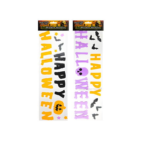 HALLOWEEN GEL WINDOW STICKERS 15X55CM