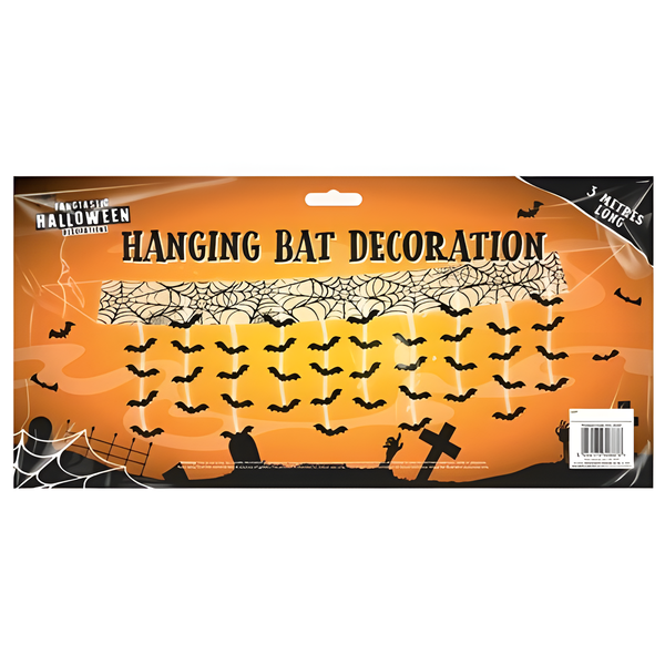 HALLOWEEN HANGING BAT DECORATION