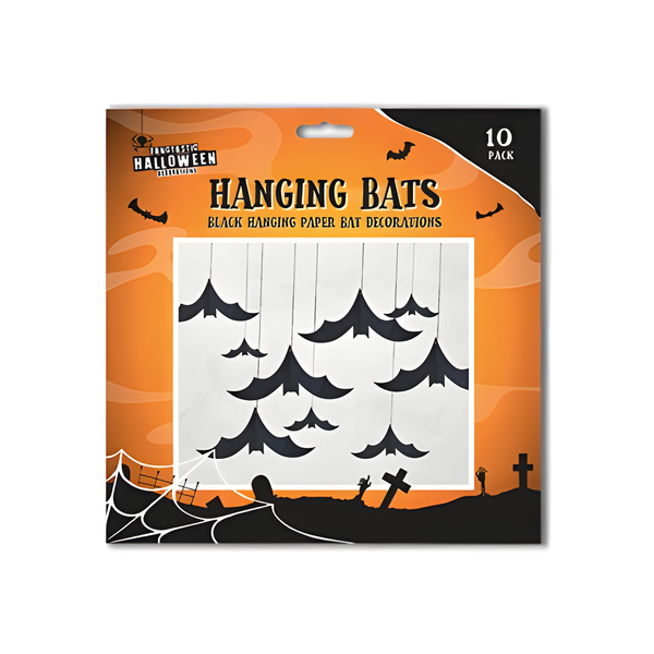 HALLOWEEN HANGING BAT PAPER DECORATIONS 10