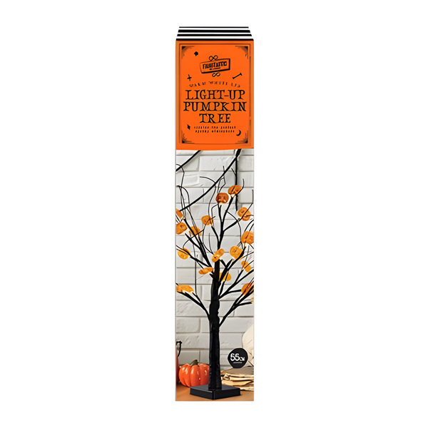 HALLOWEEN LED PUMPKIN TREE 55CM