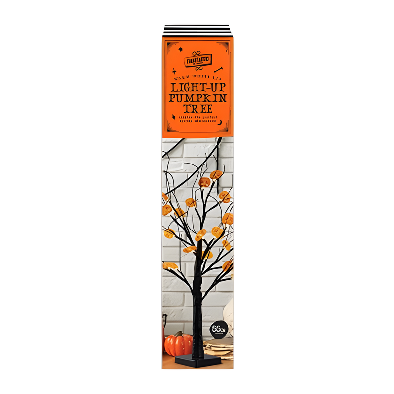 HALLOWEEN LED PUMPKIN TREE 55CM