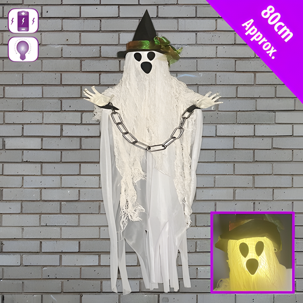 HALLOWEEN LIGHT UP GHOST 31INCH