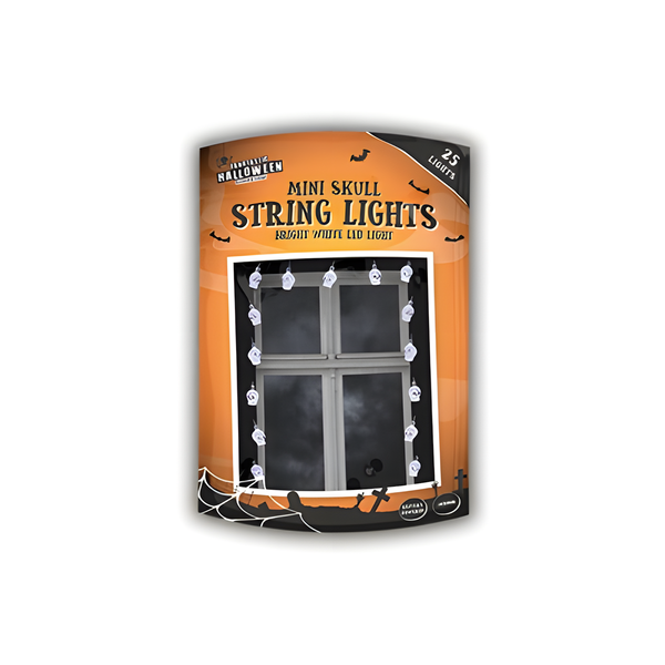 Halloween Mini Skull String Lights 2.8M
