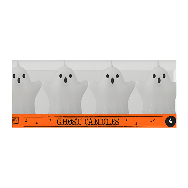 HALLOWEEN SPOOKY GHOST CANDLES (PACK of 4)