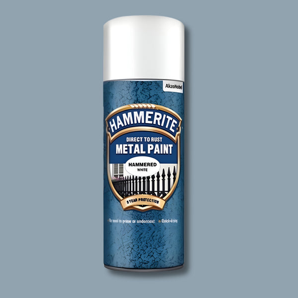 Hammerite Metal Paint Hammered White 400Ml