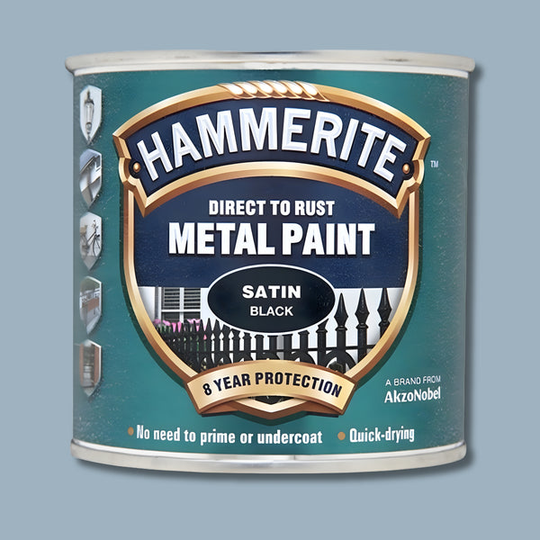 Hammerite Metal Paint Satin Black 250Ml